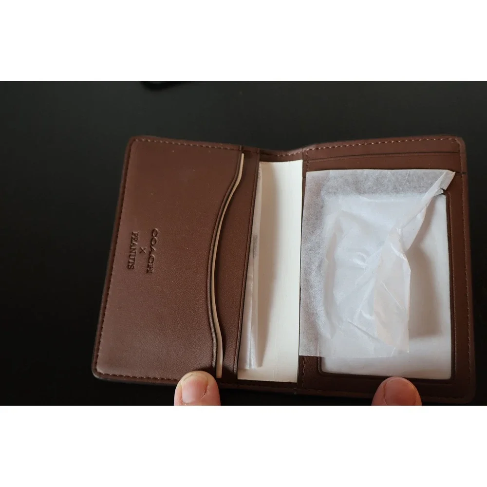 Coach x Peanuts CBK50 Snoopy Woodstock Signature ID Card Wallet